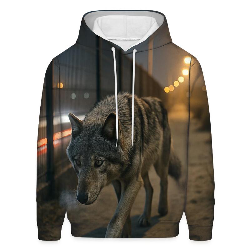 Sodium Light Corridor Wolf zip-up hoodies
