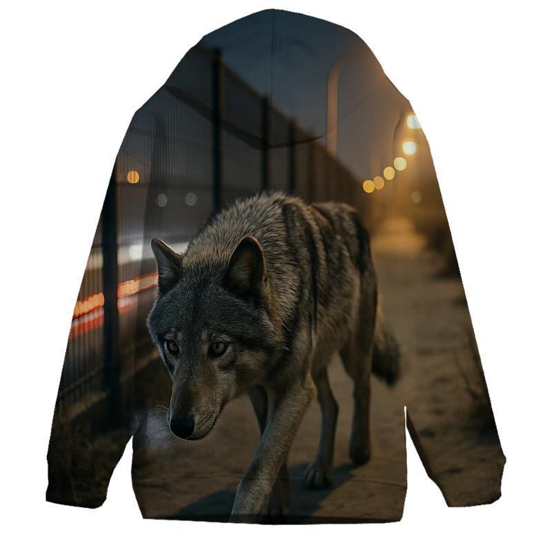 Sodium Light Corridor Wolf zip-up hoodies