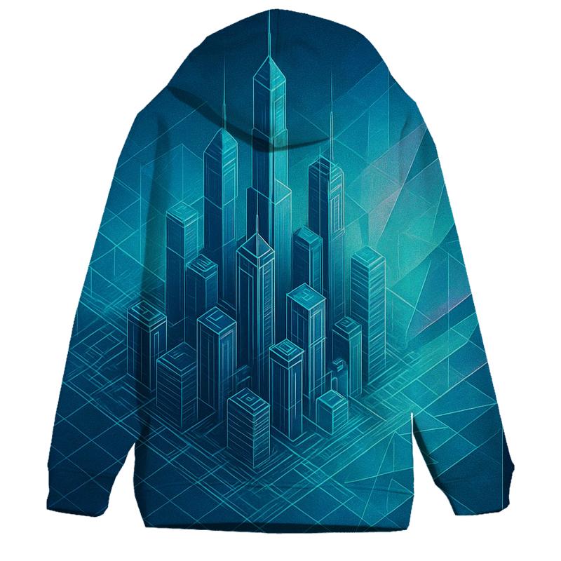 Prismatic City Blueprint Mirage embroidered hoodies