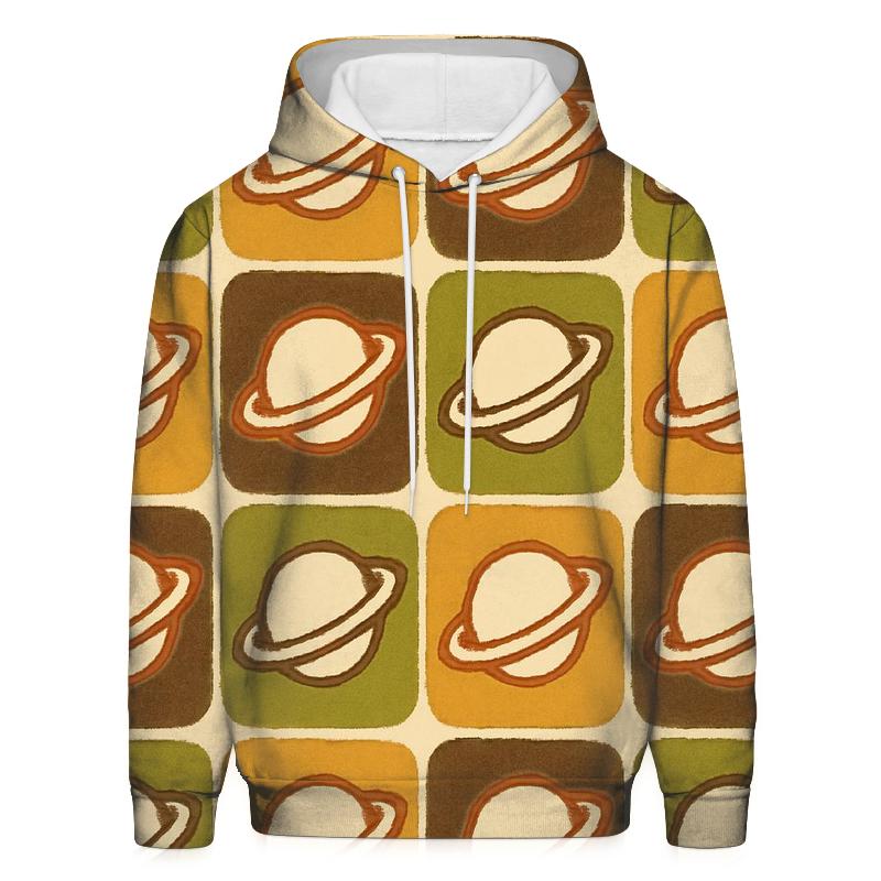 Groovy Planetary Wallpaper Tiles designer hoodies
