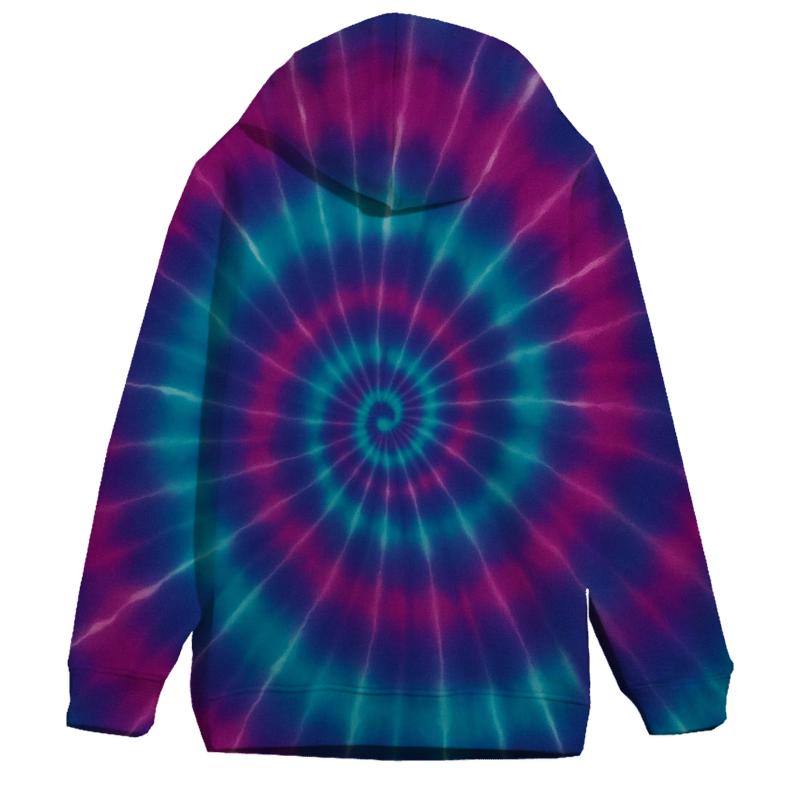 Nebula Spiral Overdye Vortex printed hoodies