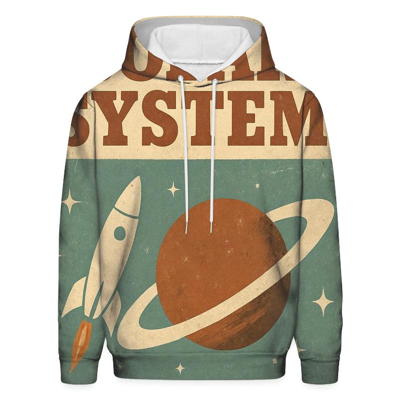 Weathered 1970s Space Tourist Brochure Cover custom hoodies