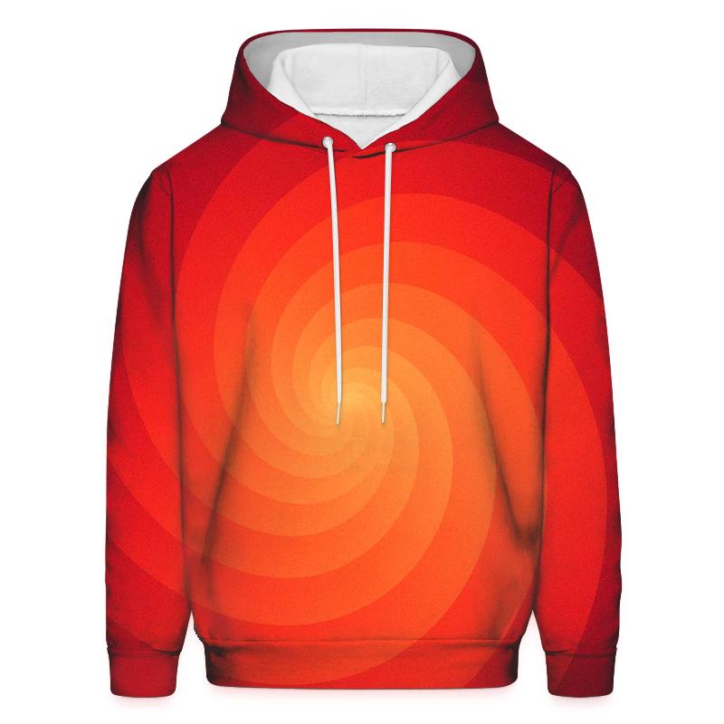 Molten Coral Vortex Gradient embroidered hoodies