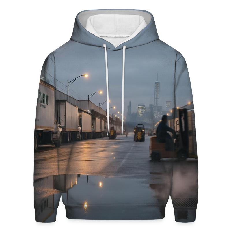 Pre Dawn Deliveries At Hunts Point With Lower Manhattan In The Distance hoodie trends