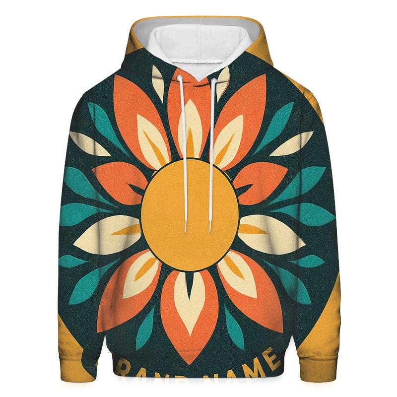 Solar Flora Collage Emblem zip-up hoodies