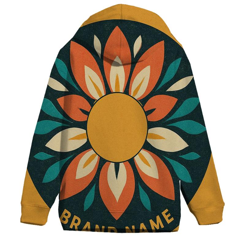 Solar Flora Collage Emblem zip-up hoodies