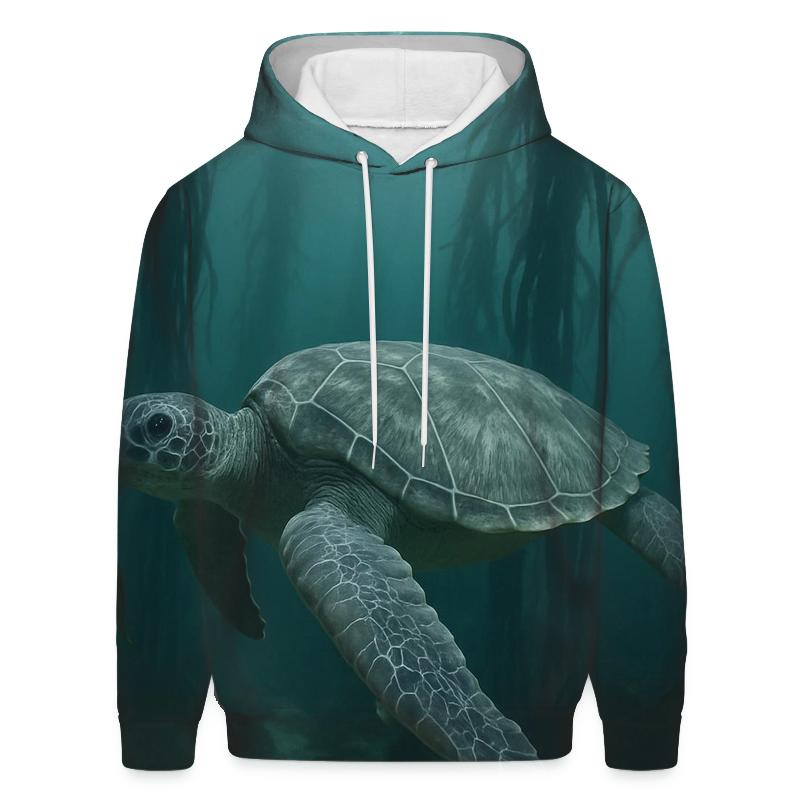 Kelp Forest Transit Green Sea Turtle custom hoodies