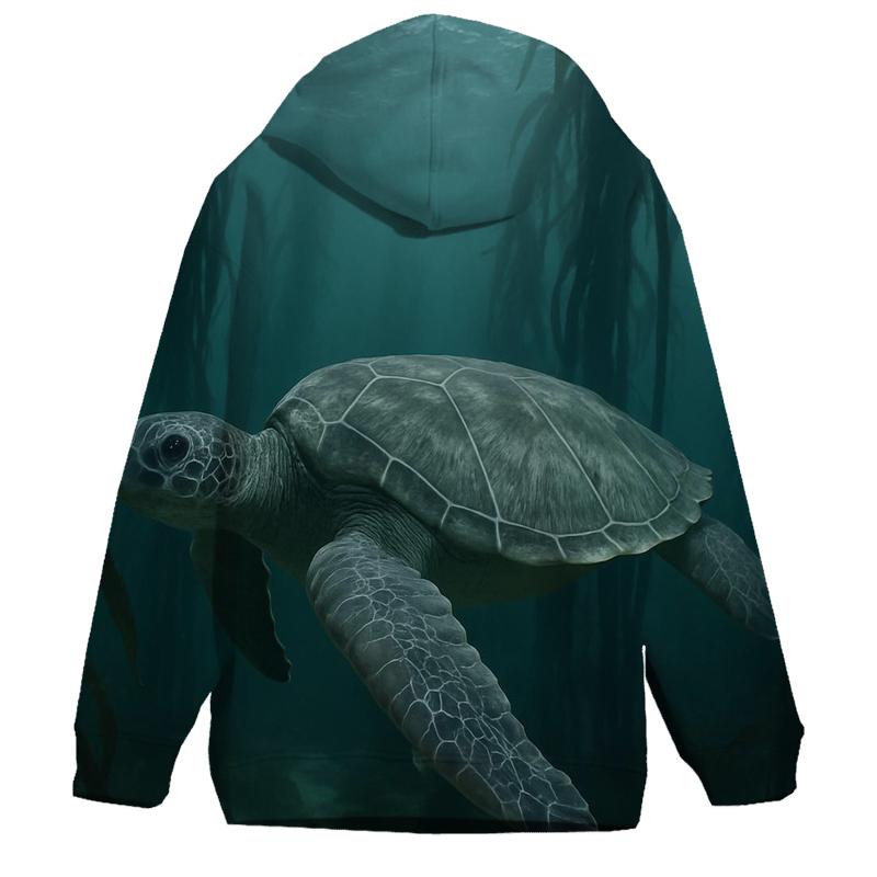 Kelp Forest Transit Green Sea Turtle custom hoodies
