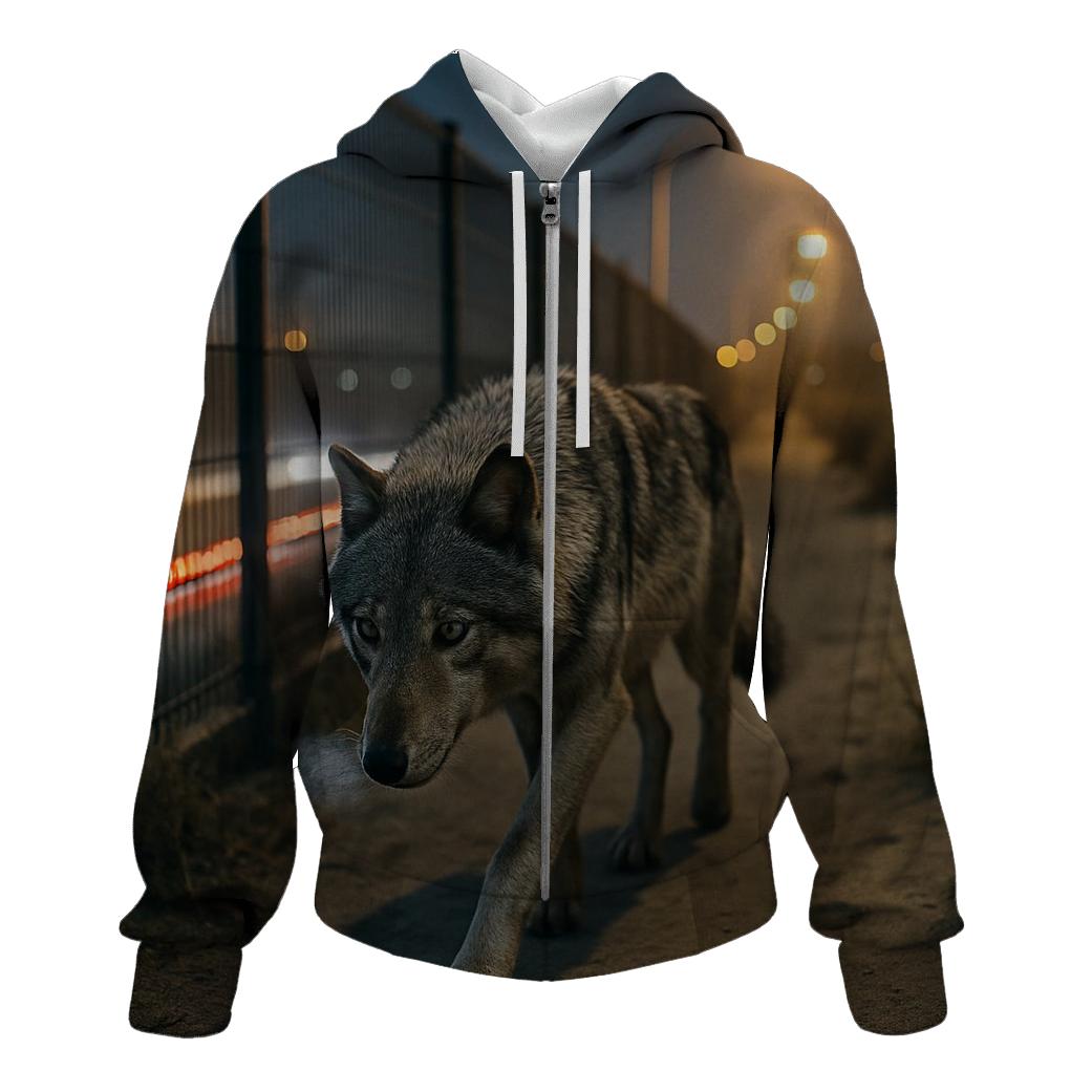 Sodium Light Corridor Wolf hoodies fashion