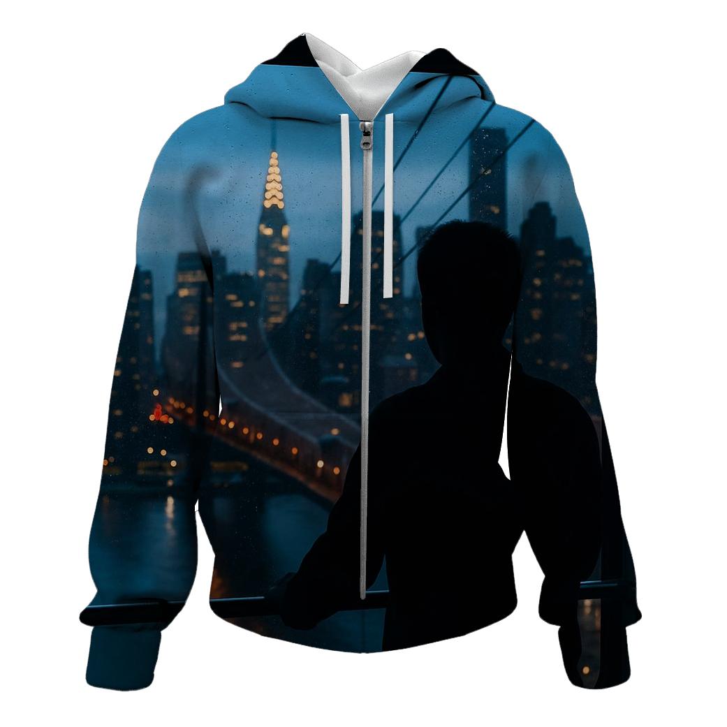 Roosevelt Island Tram Blue Hour Commute Over The East River graphic hoodies