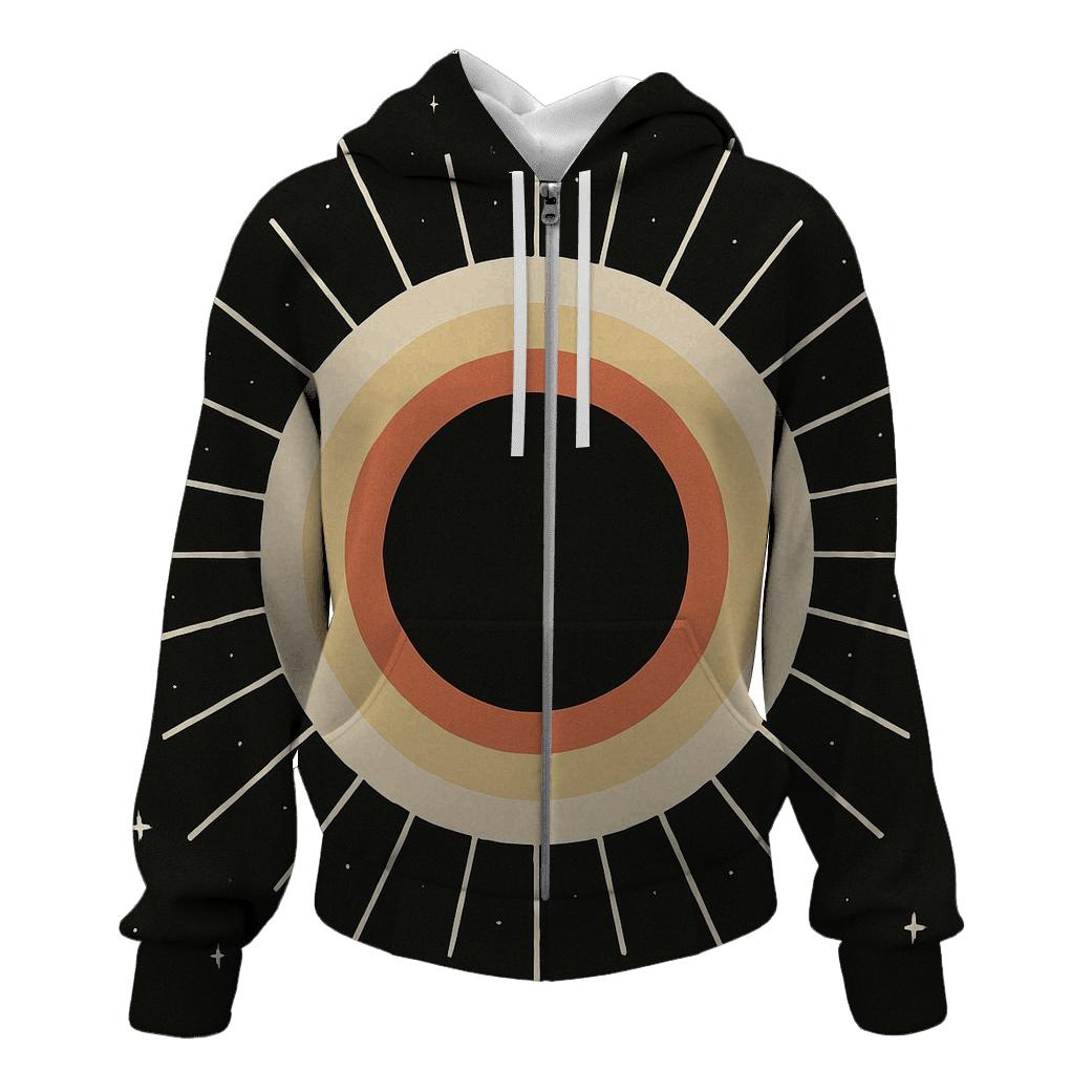 Eclipse Corona Lattice Bloom graphic hoodies