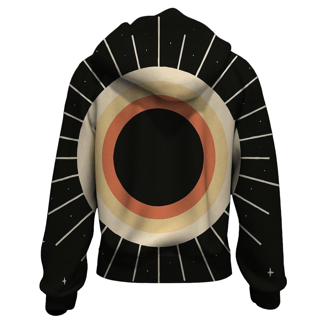 Eclipse Corona Lattice Bloom graphic hoodies
