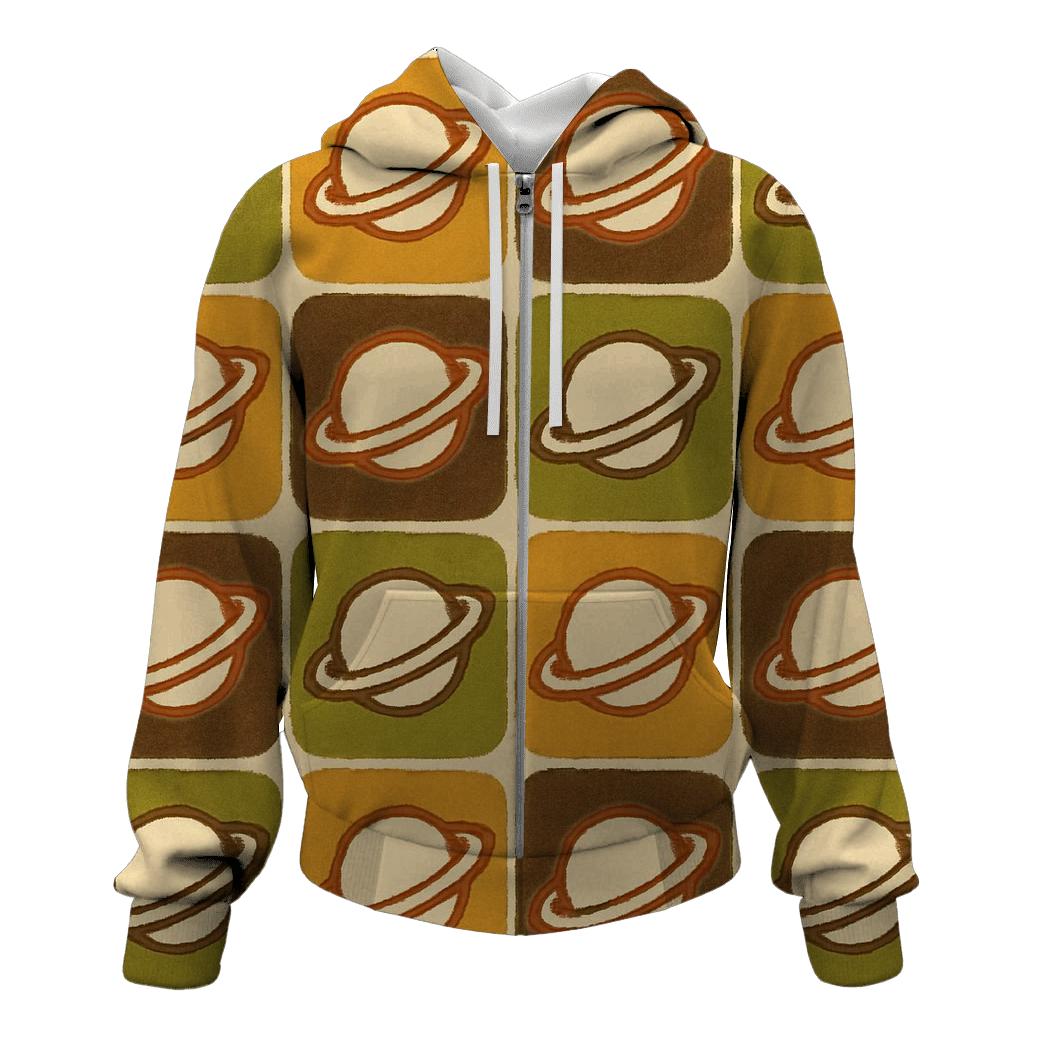 Groovy Planetary Wallpaper Tiles hoodies fashion