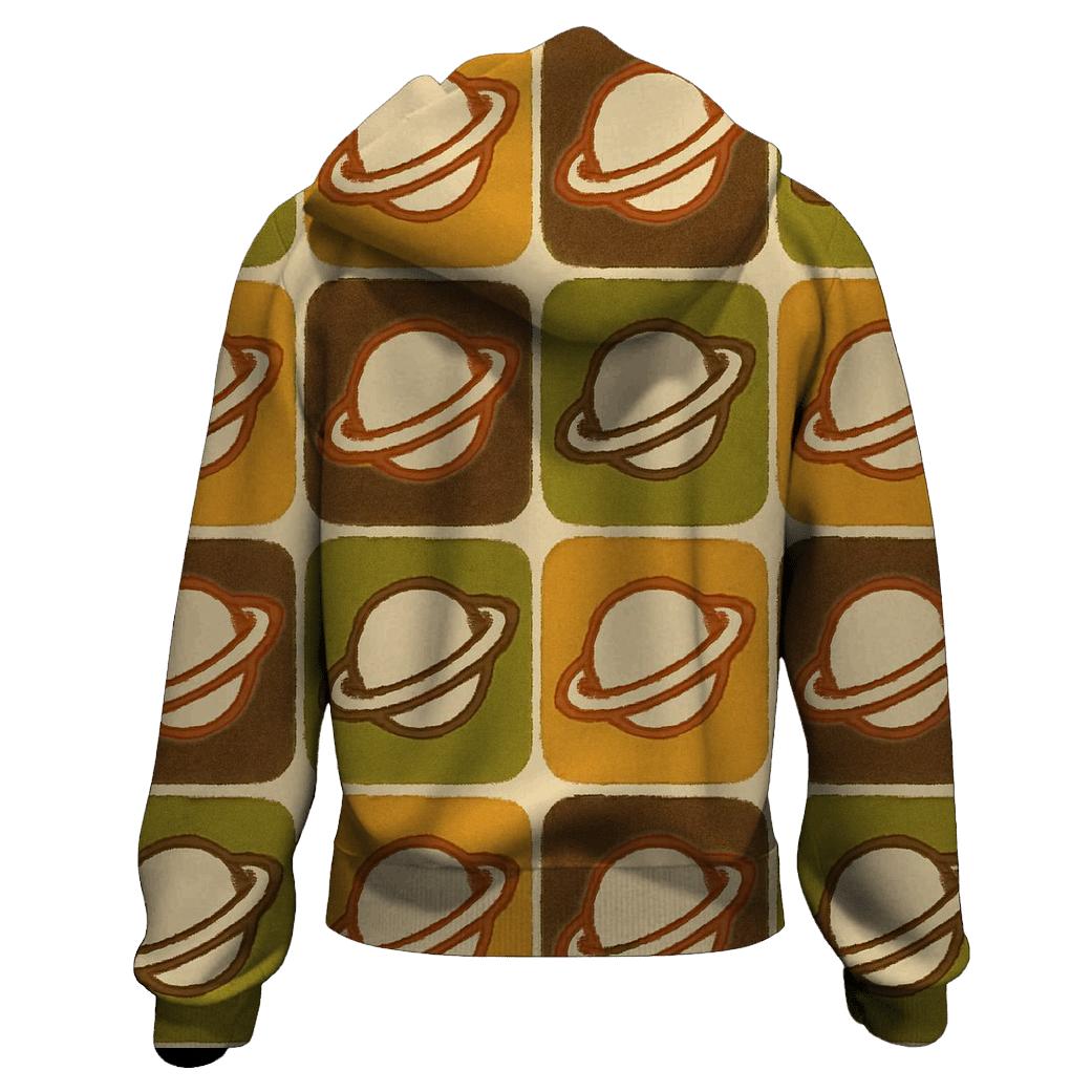 Groovy Planetary Wallpaper Tiles hoodies fashion