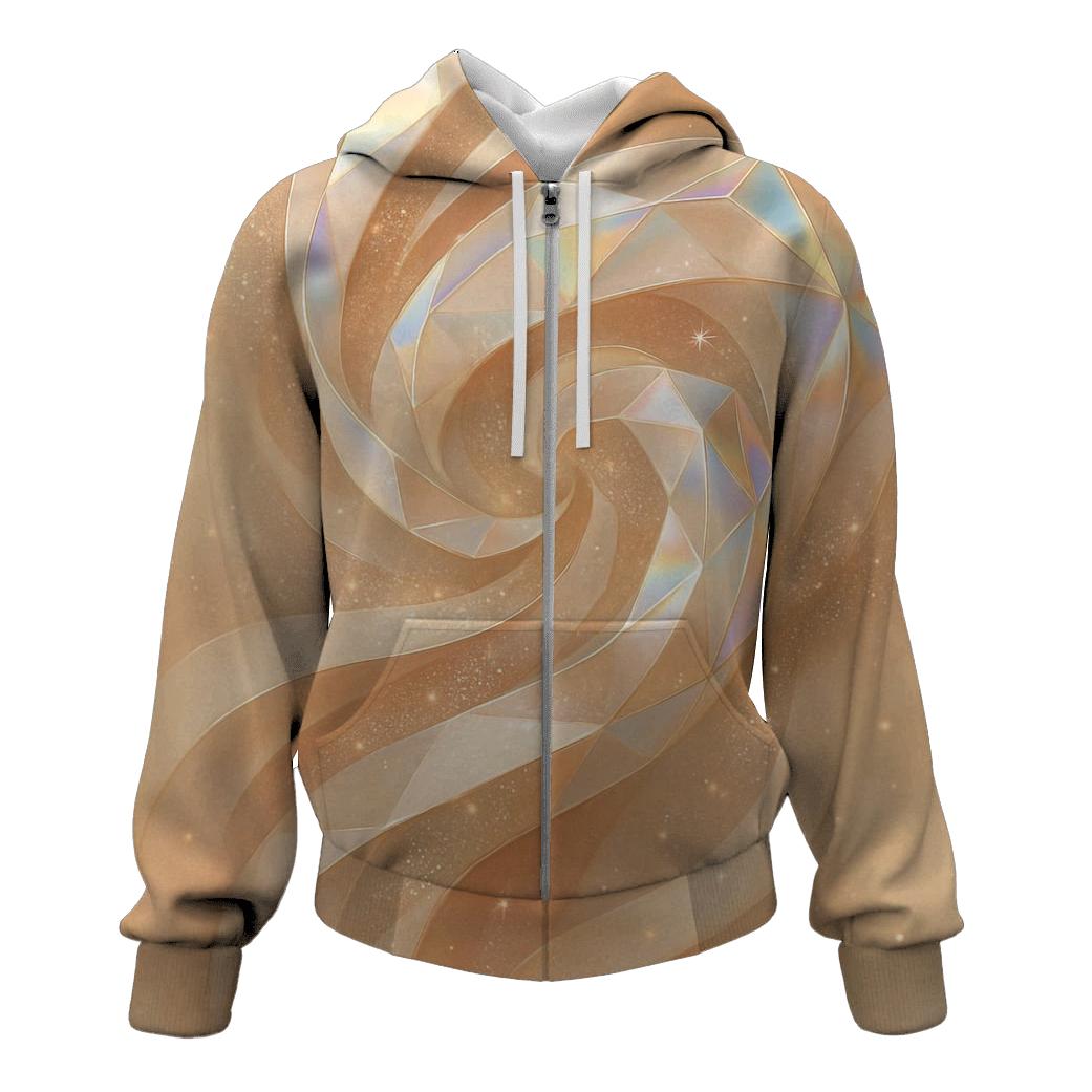 Champagne Prism Ribbons printed hoodies