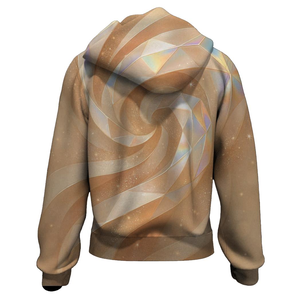 Champagne Prism Ribbons printed hoodies