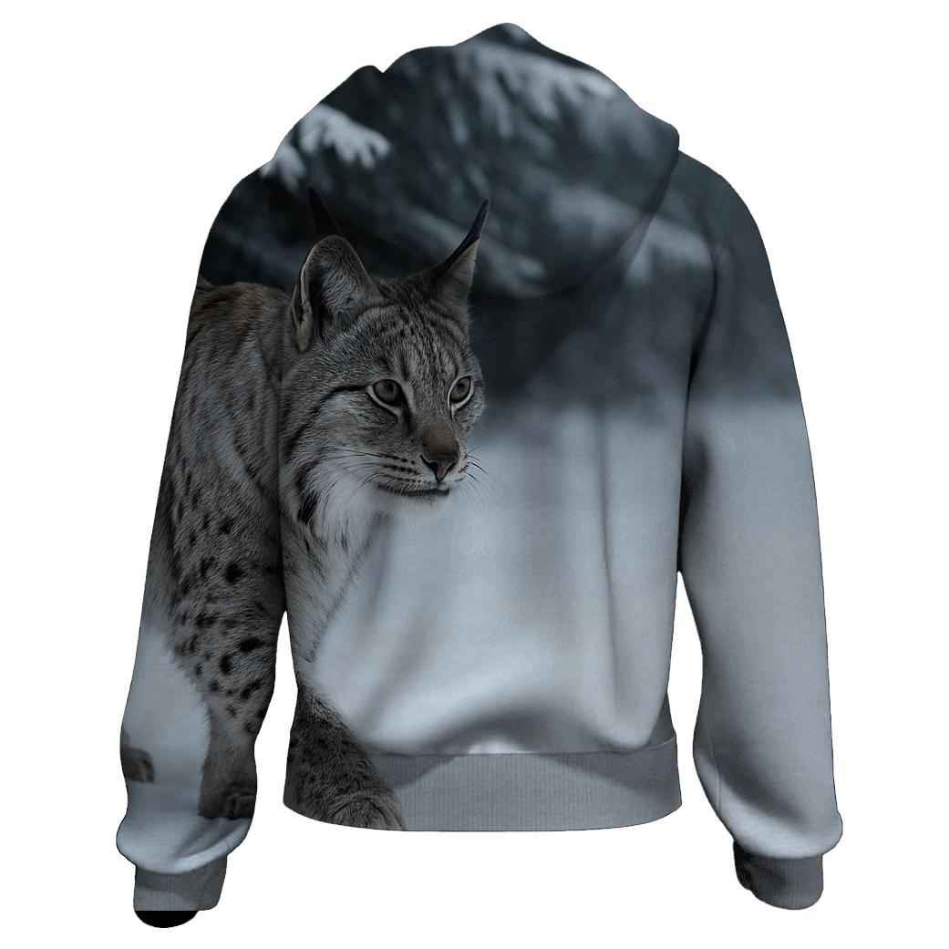 Frostline Ambush Eurasian Lynx zip-up hoodies