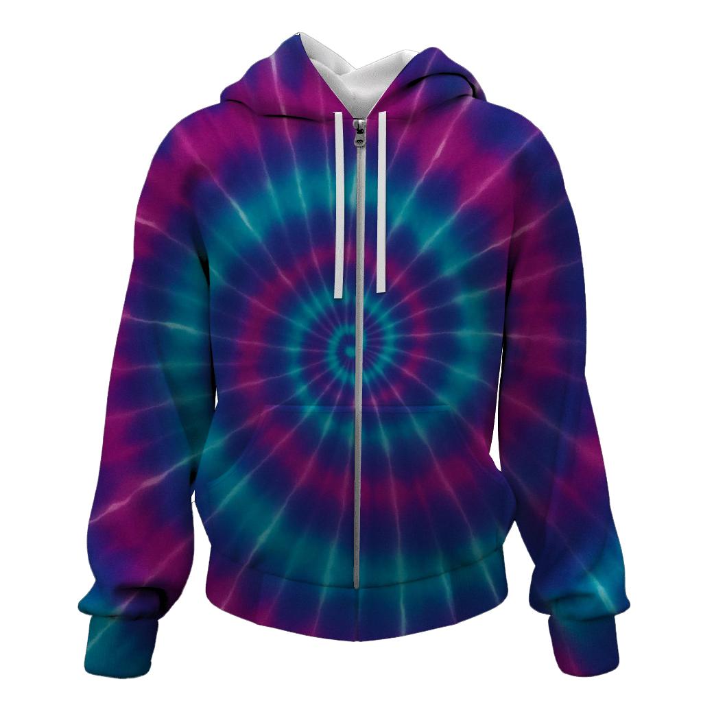 Nebula Spiral Overdye Vortex custom hoodies