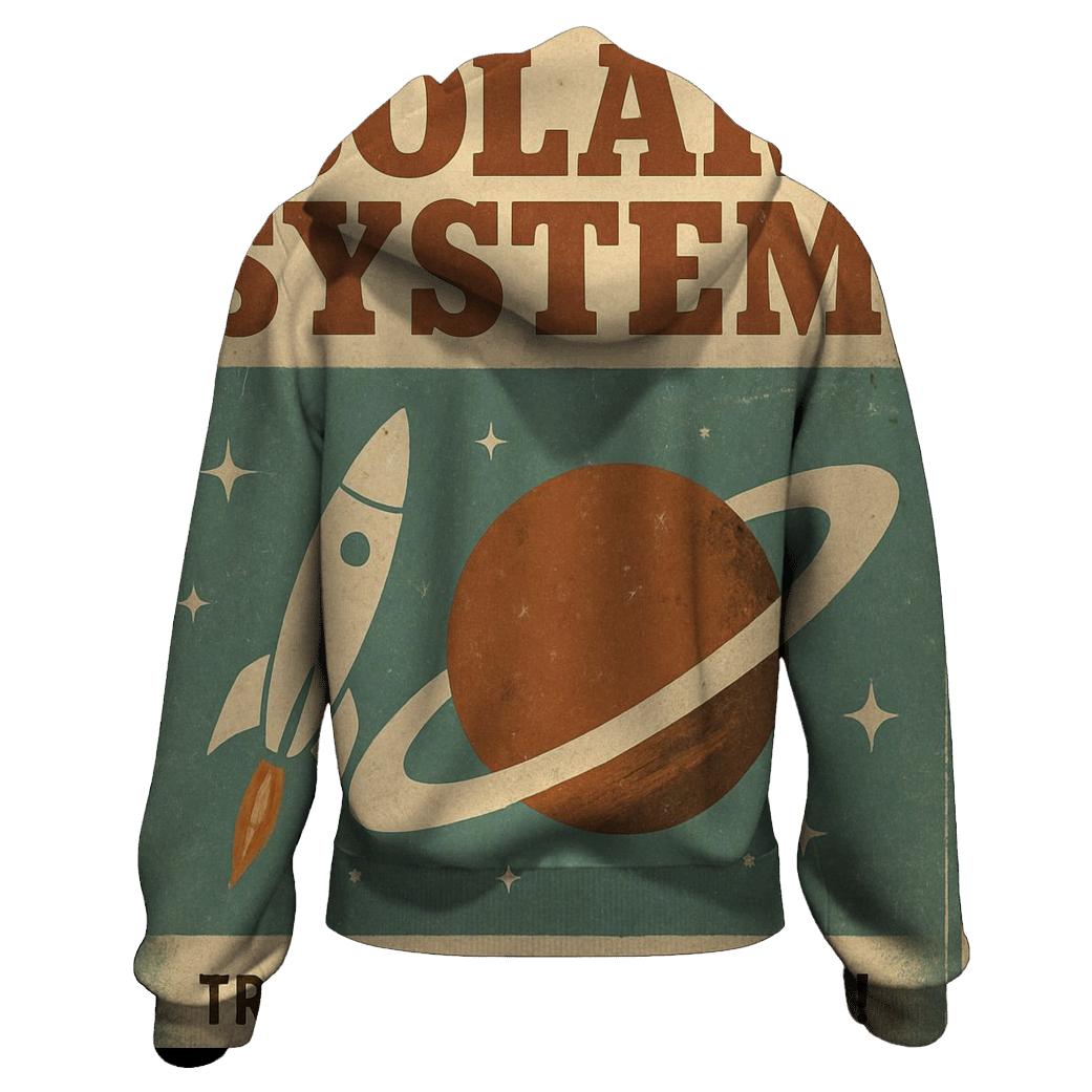 Weathered 1970s Space Tourist Brochure Cover heavyweight hoodies