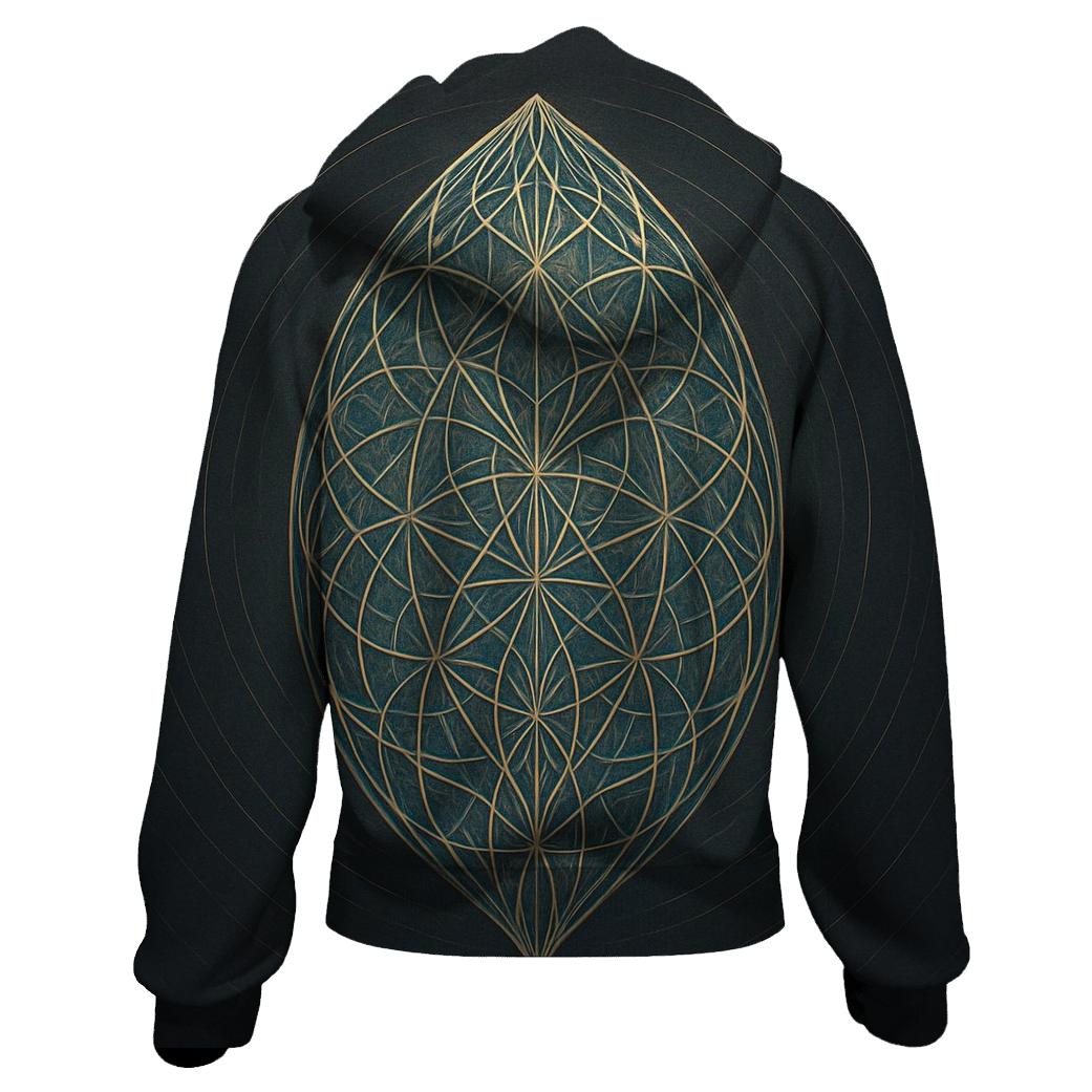 Harmony Seed Geometry printed hoodies