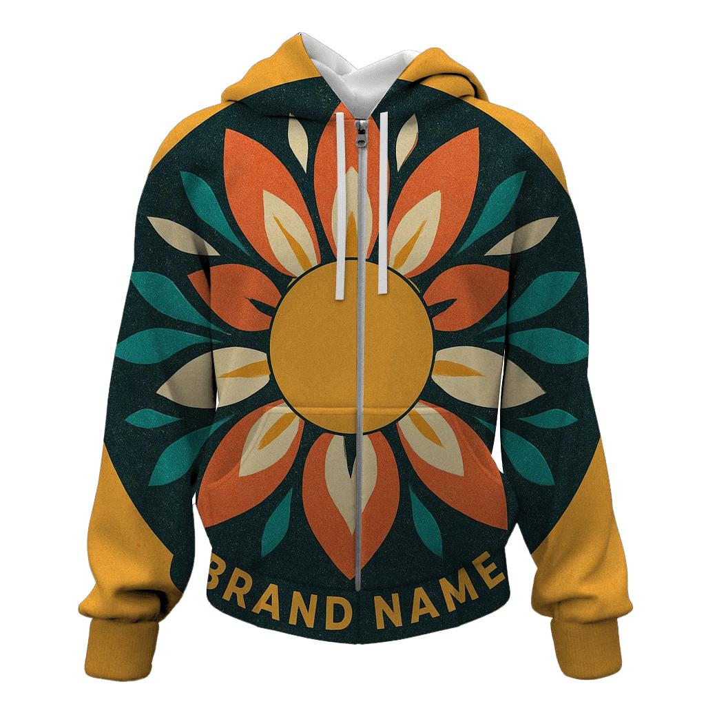 Solar Flora Collage Emblem heavyweight hoodies