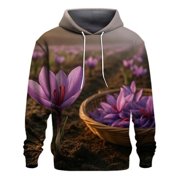 Saffron Crocus Harvest Threads In A Mountain Field zip-up hoodies