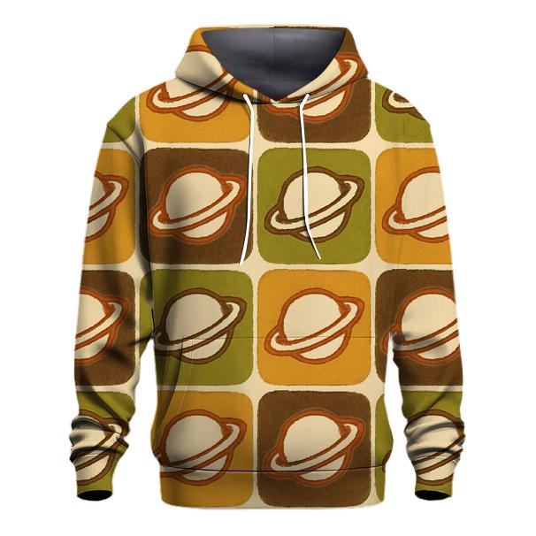 Groovy Planetary Wallpaper Tiles premium hoodies