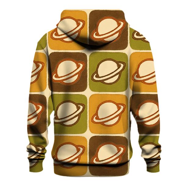 Groovy Planetary Wallpaper Tiles premium hoodies