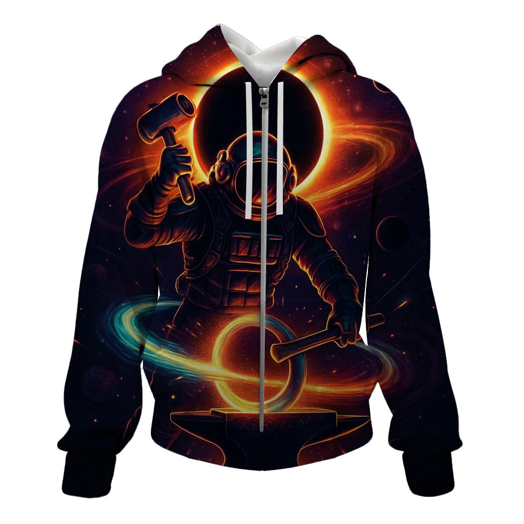 Aurora Forge On The Edge Of A Black Sun printed hoodies