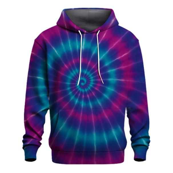 Nebula Spiral Overdye Vortex printed hoodies