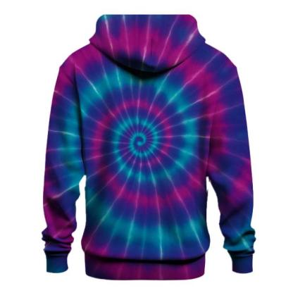 Nebula Spiral Overdye Vortex printed hoodies