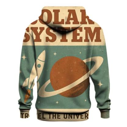 Weathered 1970s Space Tourist Brochure Cover printed hoodies