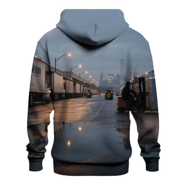 Pre Dawn Deliveries At Hunts Point With Lower Manhattan In The Distance designer hoodies