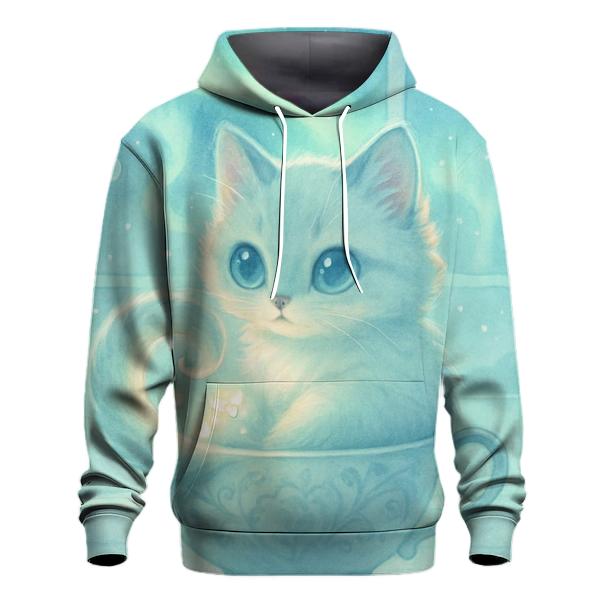 Aurora Teacup Cat Familiar graphic hoodies