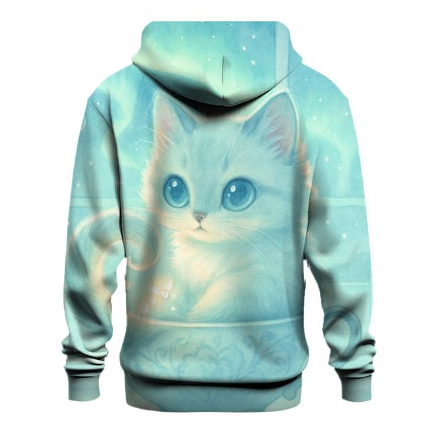 Aurora Teacup Cat Familiar graphic hoodies