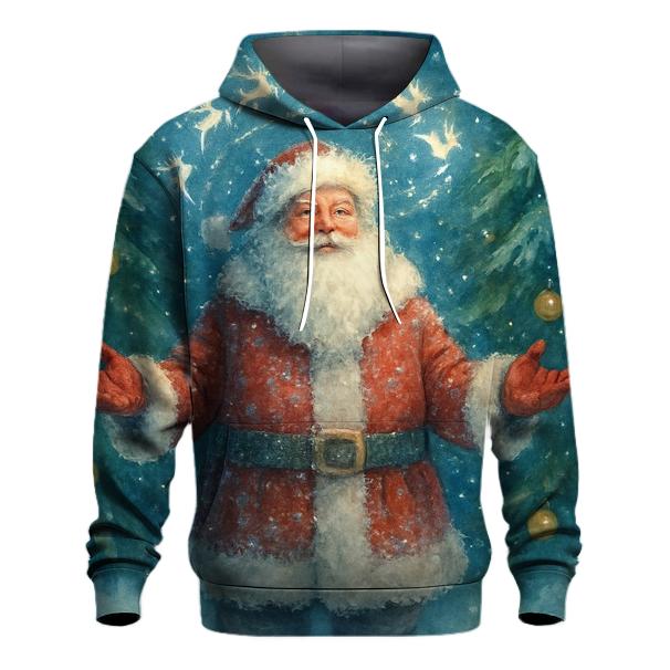 Celestial Crown Santa In Moonlit Pine Cathedral zip-up hoodies