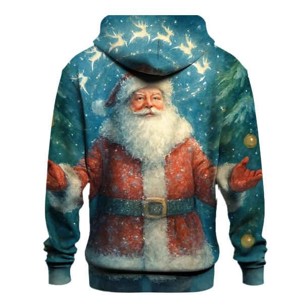 Celestial Crown Santa In Moonlit Pine Cathedral zip-up hoodies