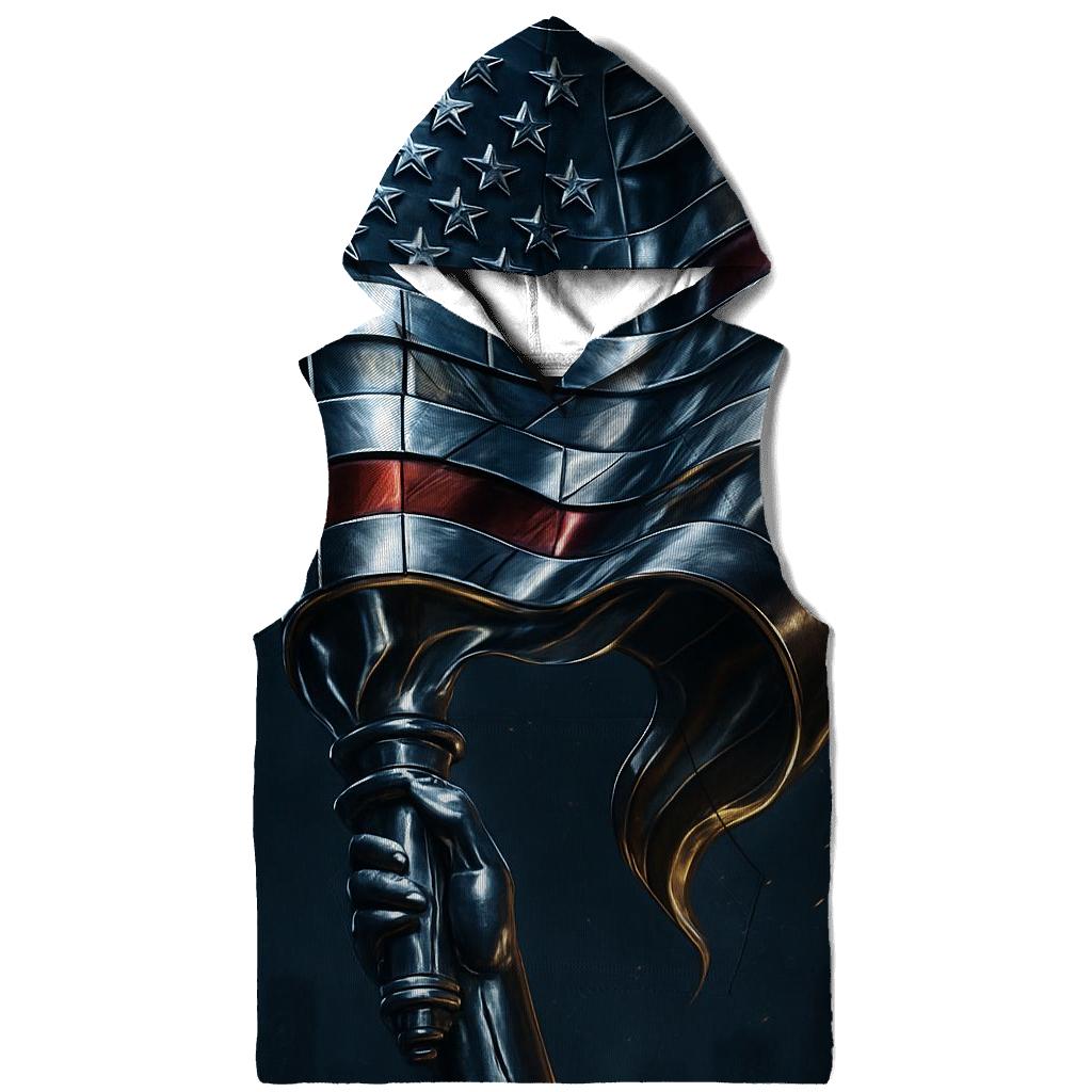Chrome Liberty Surge Flag printed hoodies