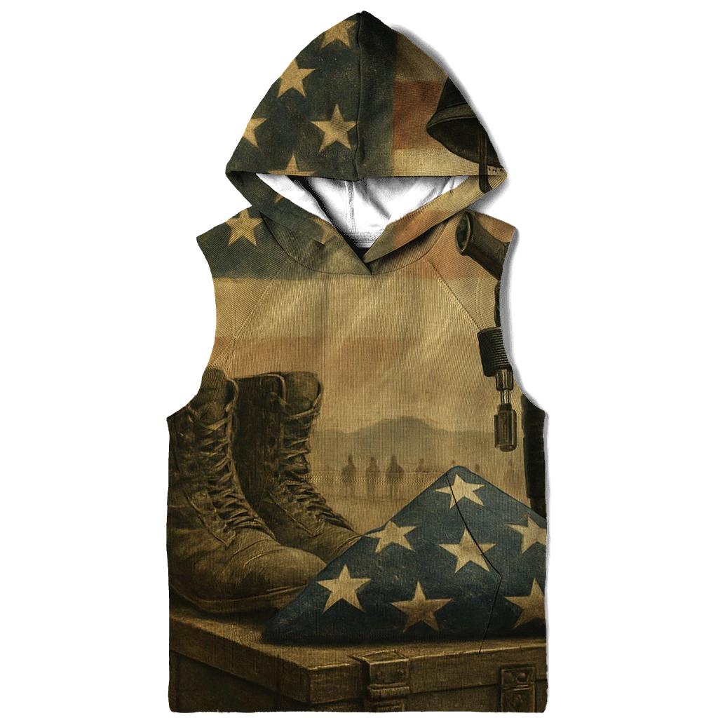 Desert Folded Light Memorial embroidered hoodies