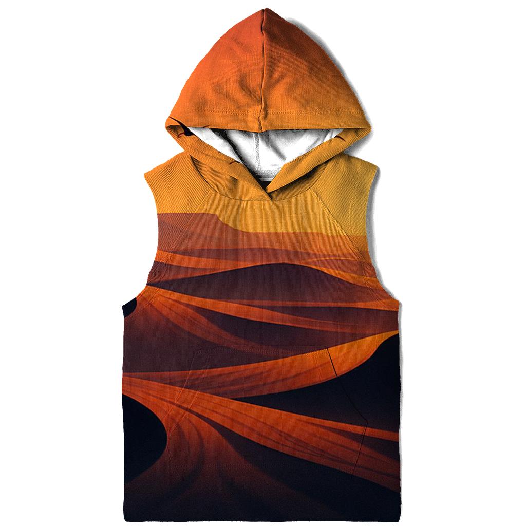Saffron Drift Over Silent Dunes graphic hoodies