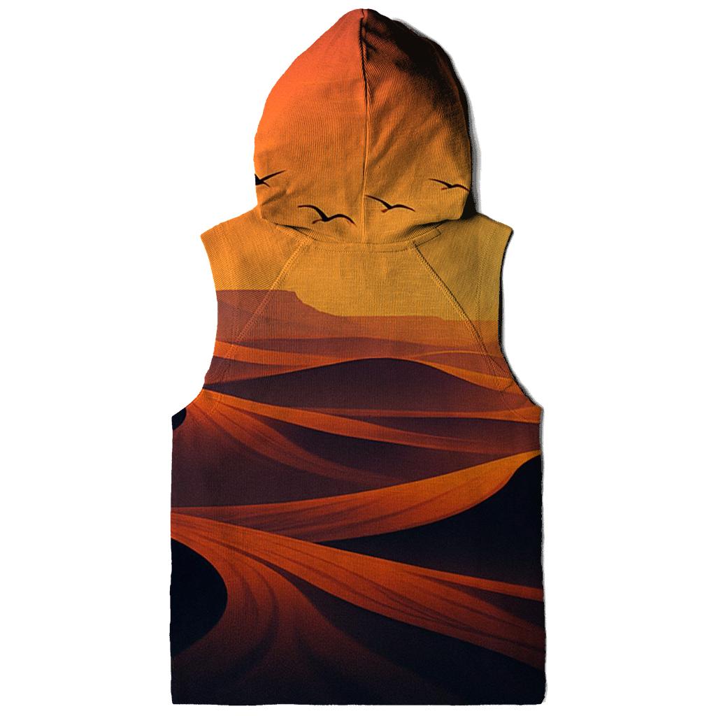 Saffron Drift Over Silent Dunes graphic hoodies
