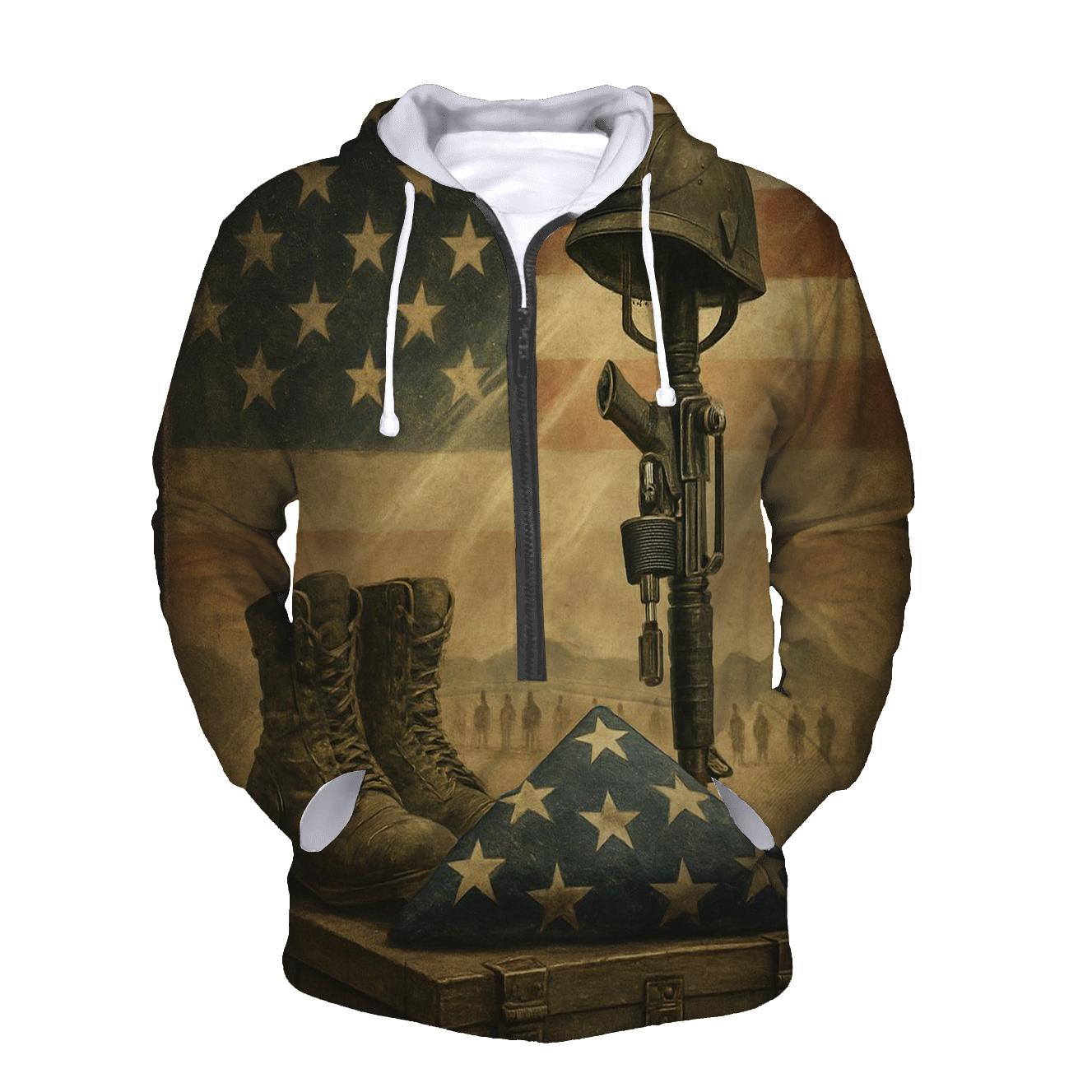 Desert Folded Light Memorial printed hoodies