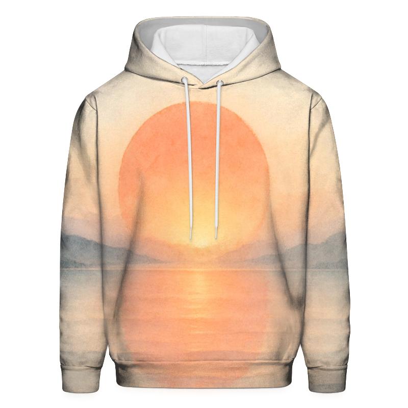 Rising Sun Watercolor Horizon Japan lightweight hoodies