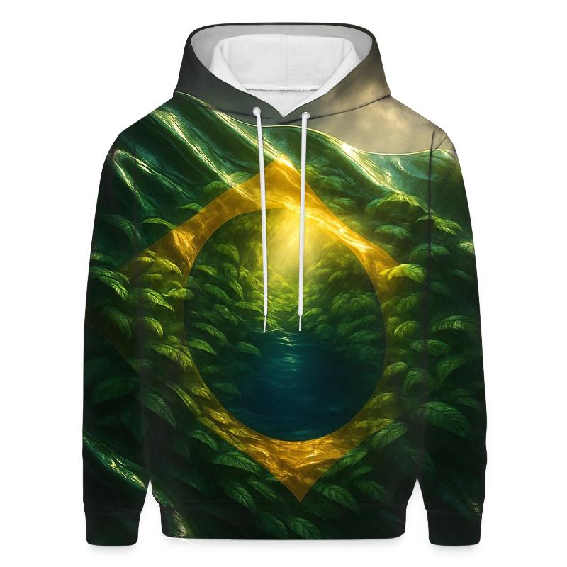 Emerald Storm Metallic Brazil Canopy custom hoodies