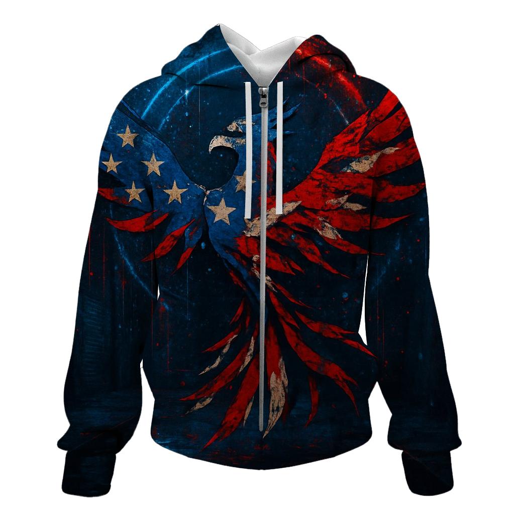 Neon Alley Starstripe Phoenix premium hoodies