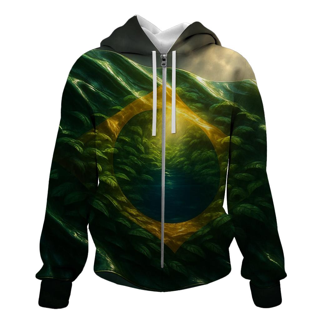 Emerald Storm Metallic Brazil Canopy hoodie trends