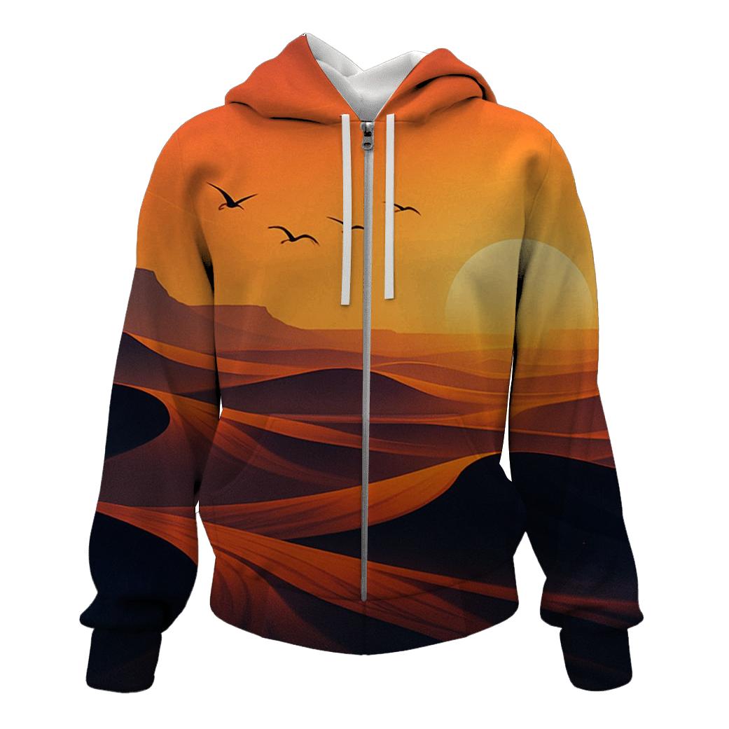 Saffron Drift Over Silent Dunes hoodie designs