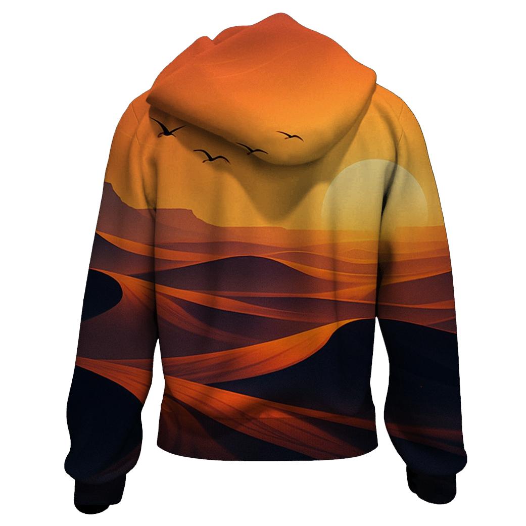 Saffron Drift Over Silent Dunes hoodie designs