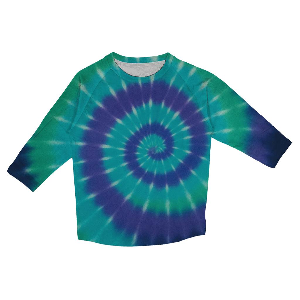Aurora Spiral Overdye Vortex custom 3/4 sleeve shirts