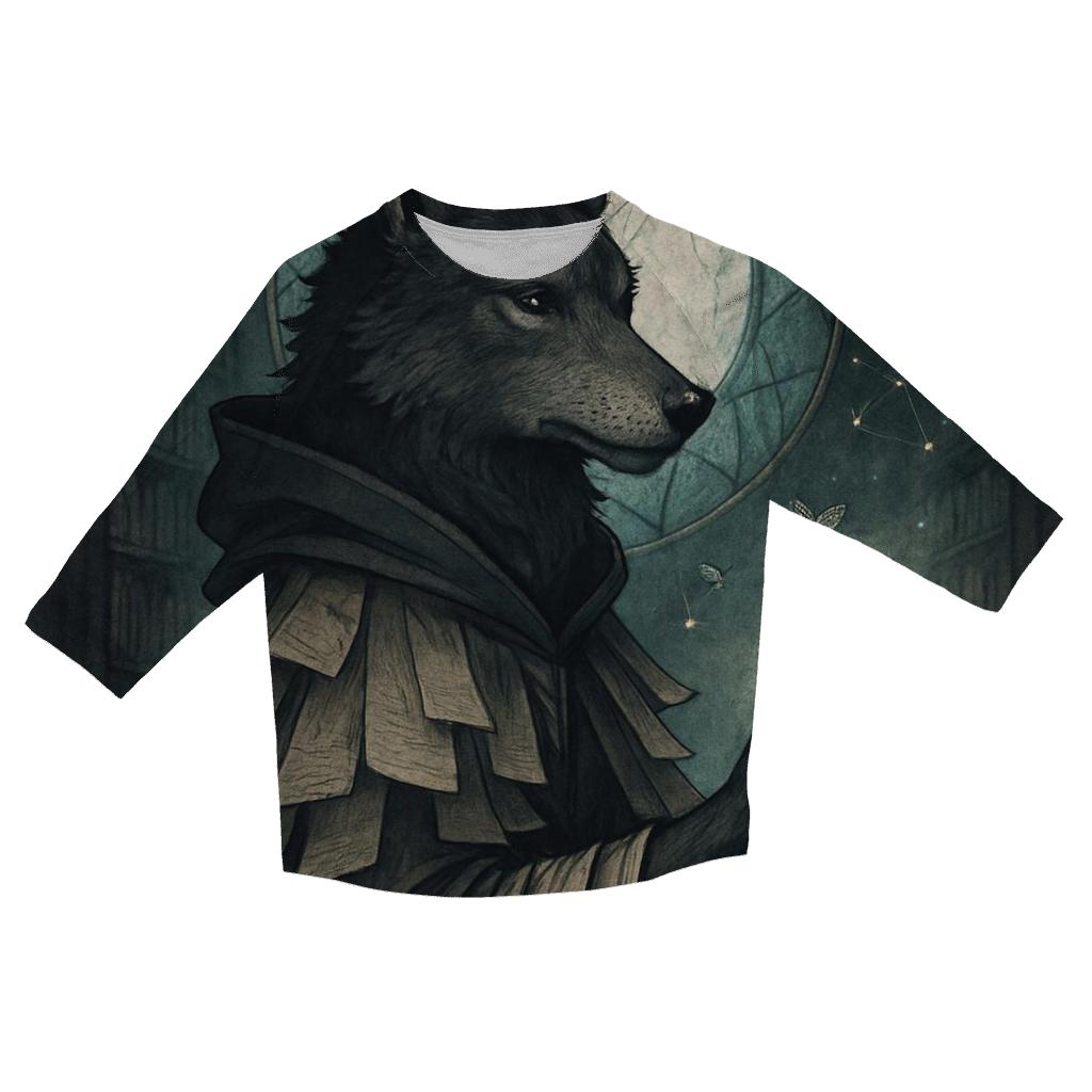 Library Of The Night Sentinel printed three quarter sleeve shirts